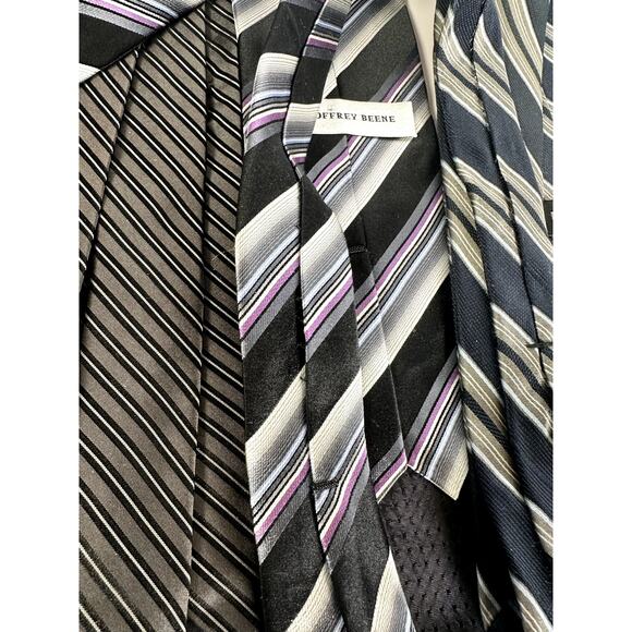 Men’s Tie Lot 6 Classic Business Stripes Express, Geoffrey Beene, DKNY, Alfani - Picture 6 of 10